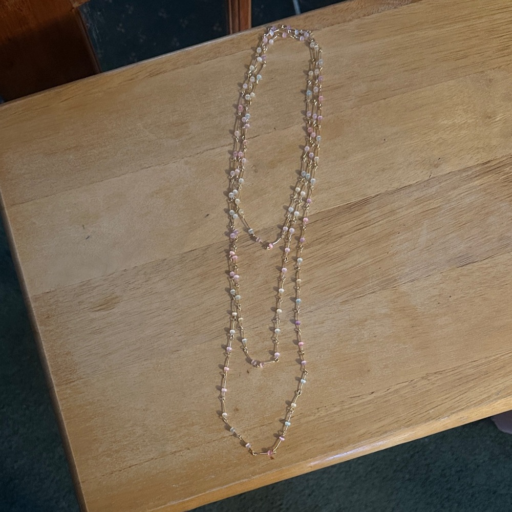 Elegant Gold and Silver Beaded Necklace